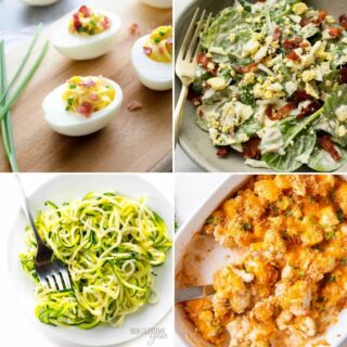 collage of 4 of the low carb recipes from the collection.